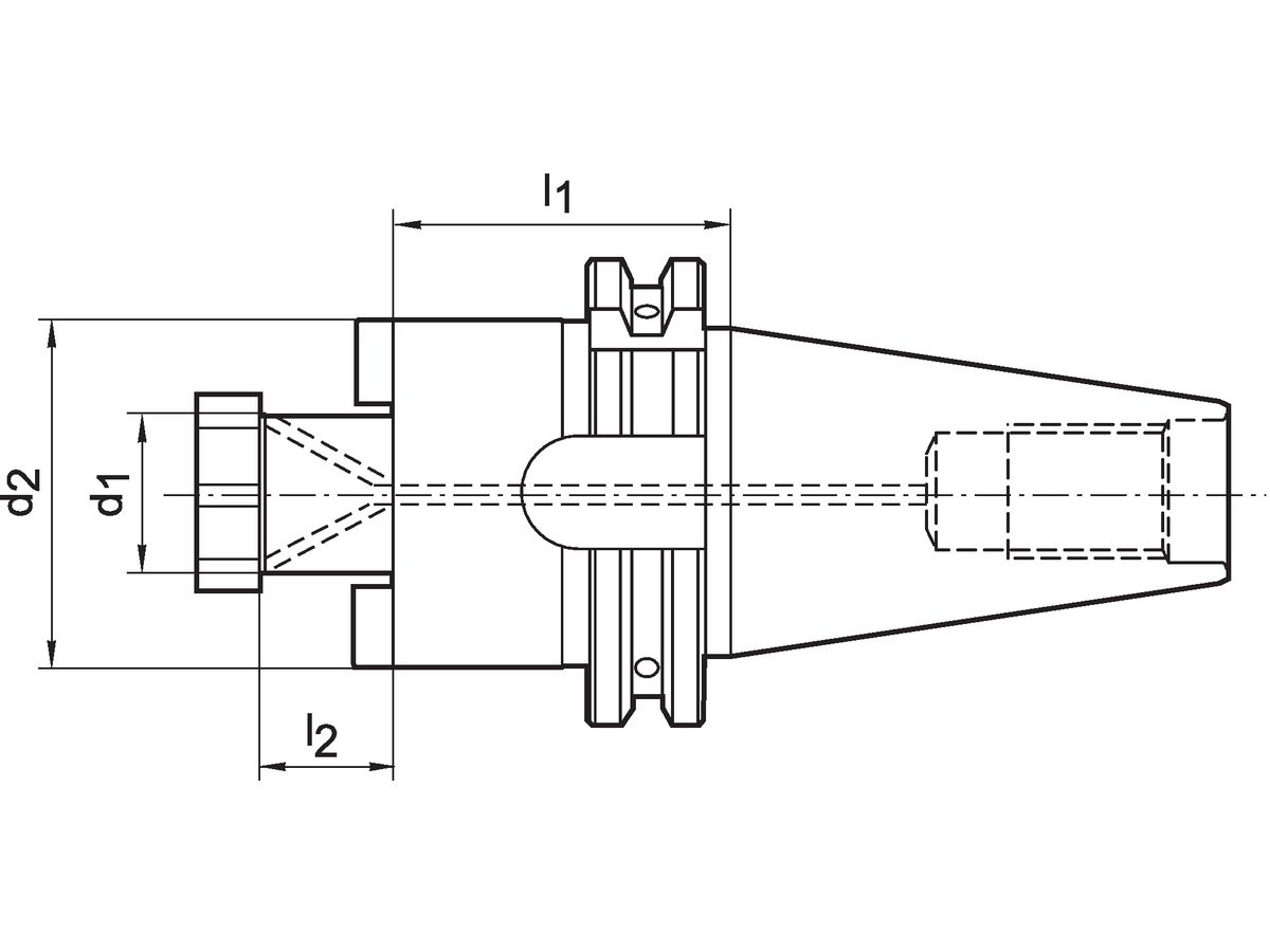 FORTIS Aufsteckfräsdorn DIN69871 A SK 50