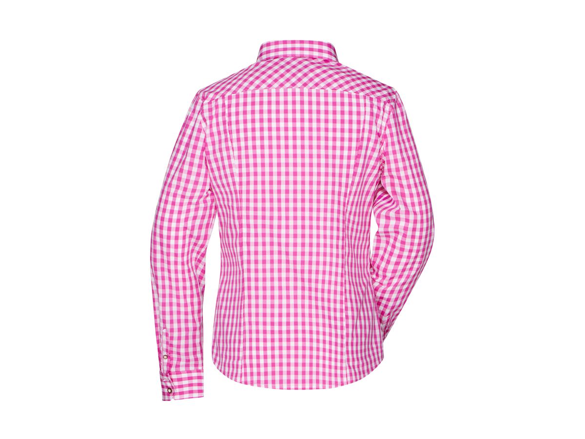 JN Ladies Traditional Shirt JN637 100% BW, purple/white, Größe M