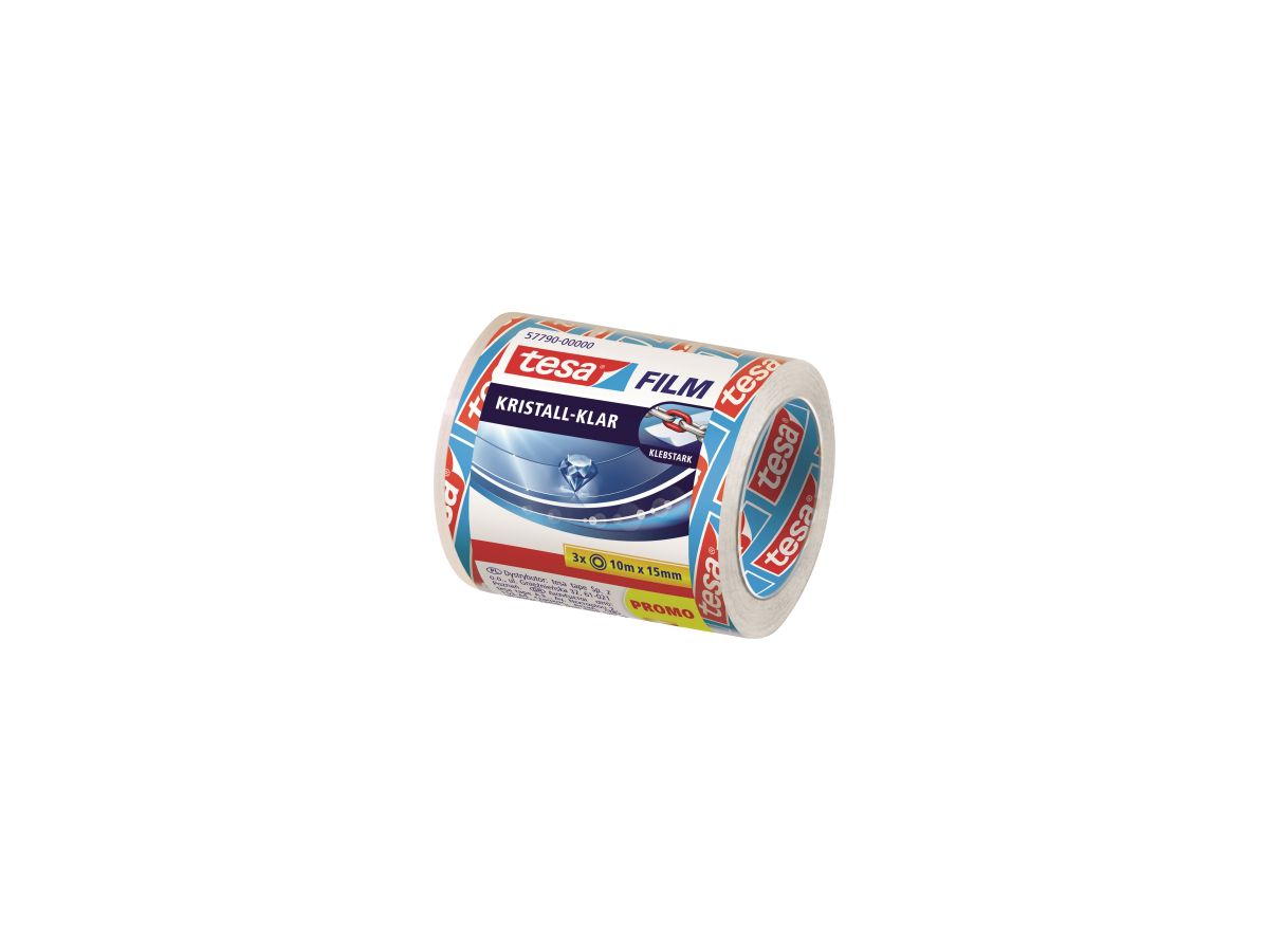 tesa Klebefilm 57790-00000 15mmx10m kristallklar 3 Rl./Pack.