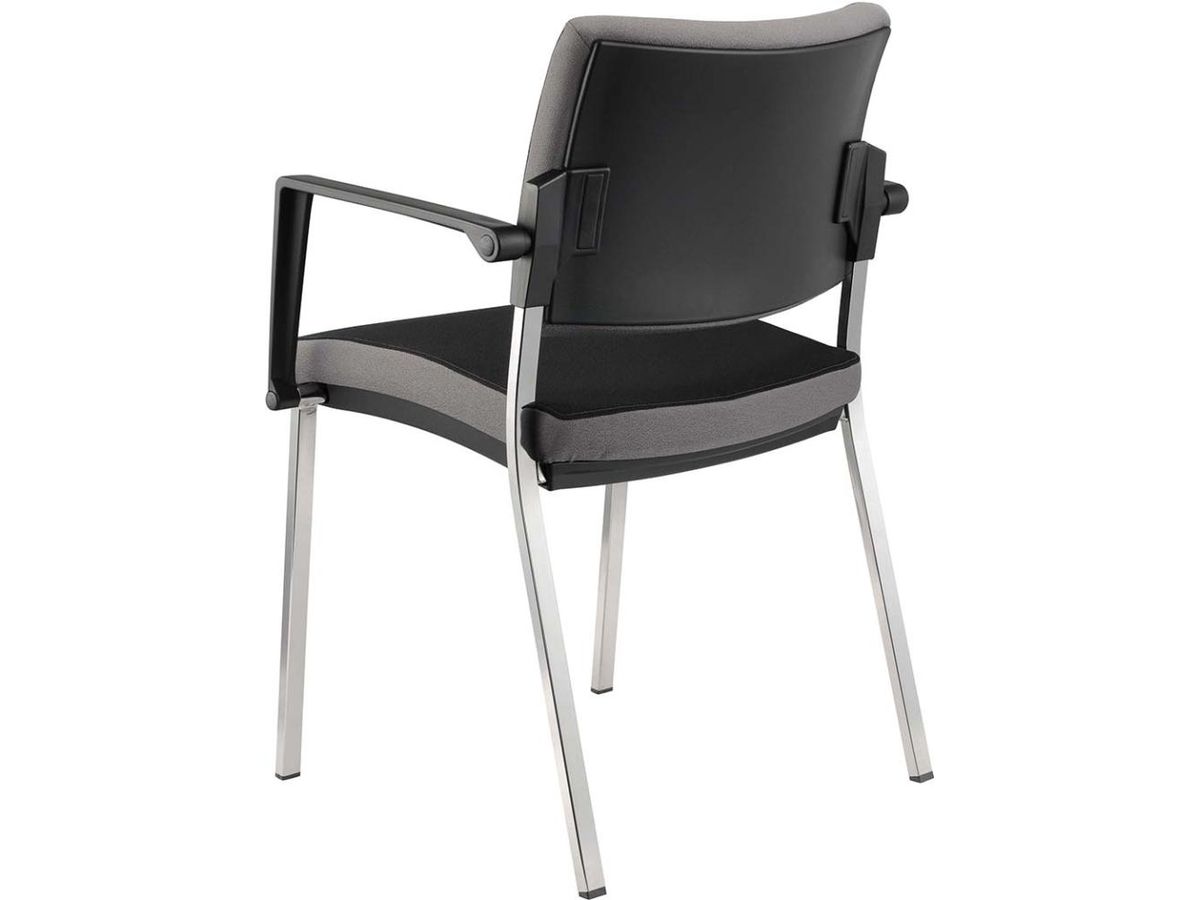 Besucherstuhl Premium Schwarz ( 2 Stühle Set)
