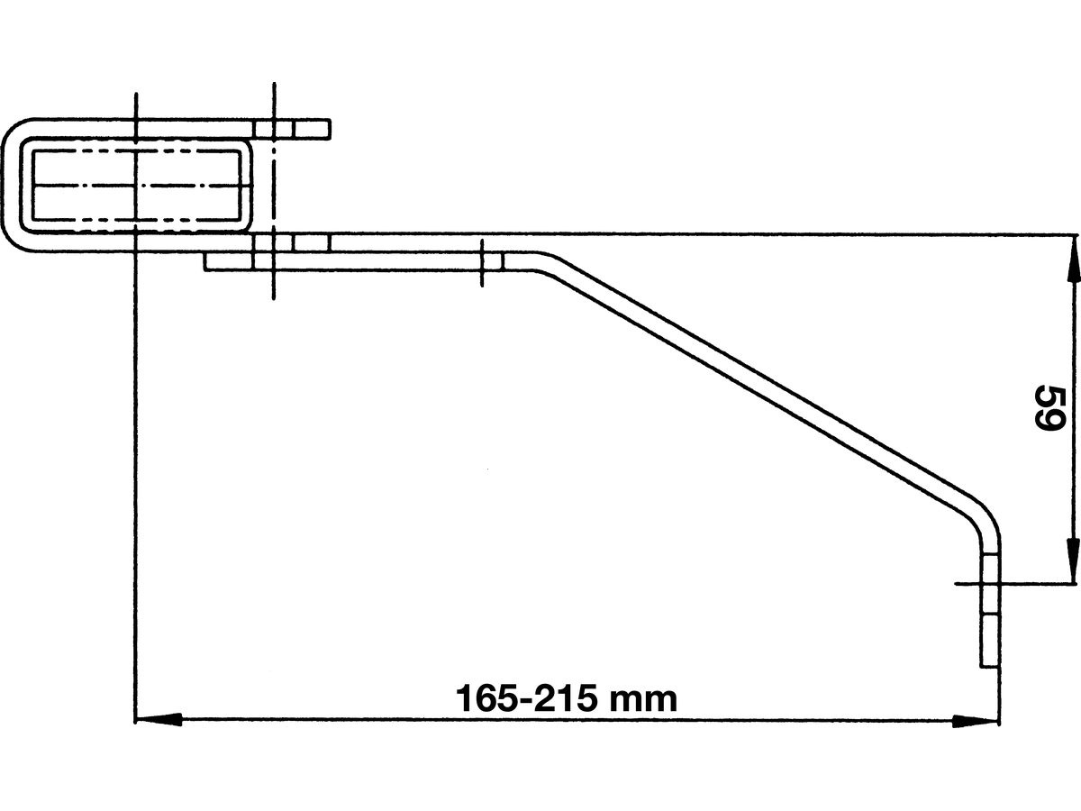Wandanker 150-200 mm für Edelstahl-Leiter