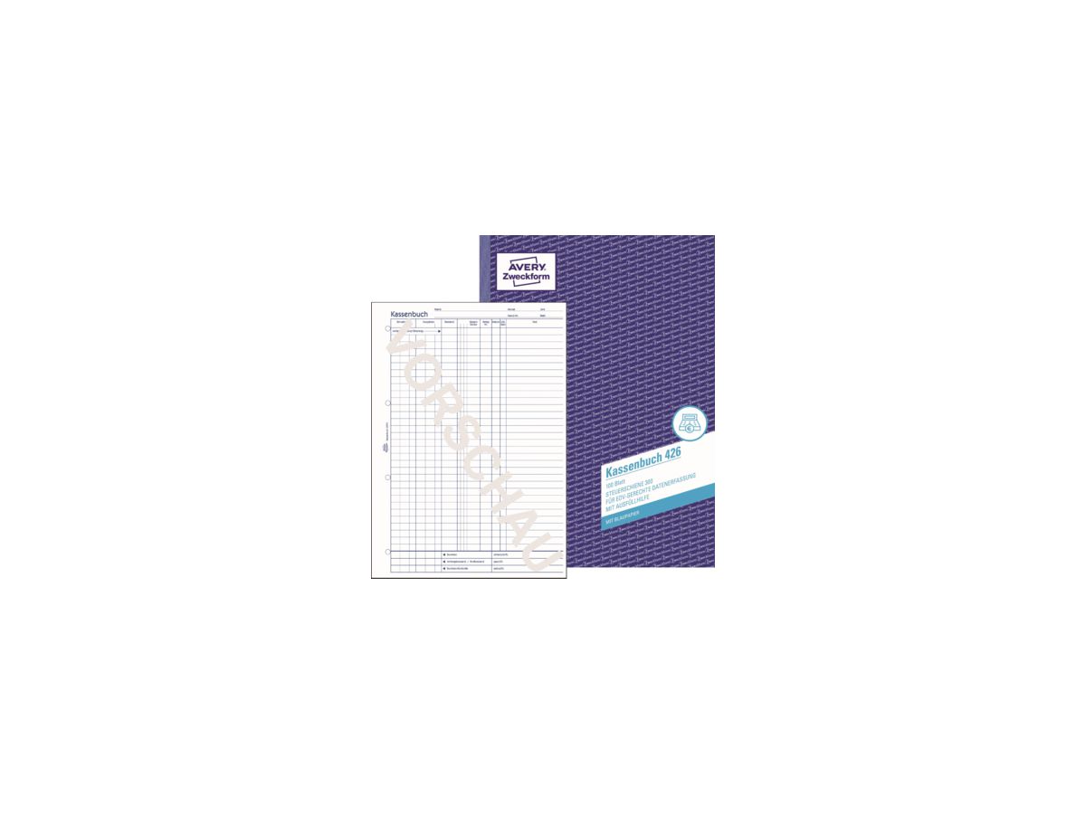 Avery Zweckform Kassenbuch 426 DIN A4 100Blatt