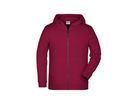 JN Children's Zip Hoody 8026K wine, Größe S