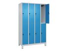 C+P Doppelst. Schrank CLASSIC, Füße 1950x1200x500mm, 7035/5012, 4x2 Fächer