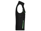 JN Workwear Vest - COLOR - JN850 black/lime-green, Größe L