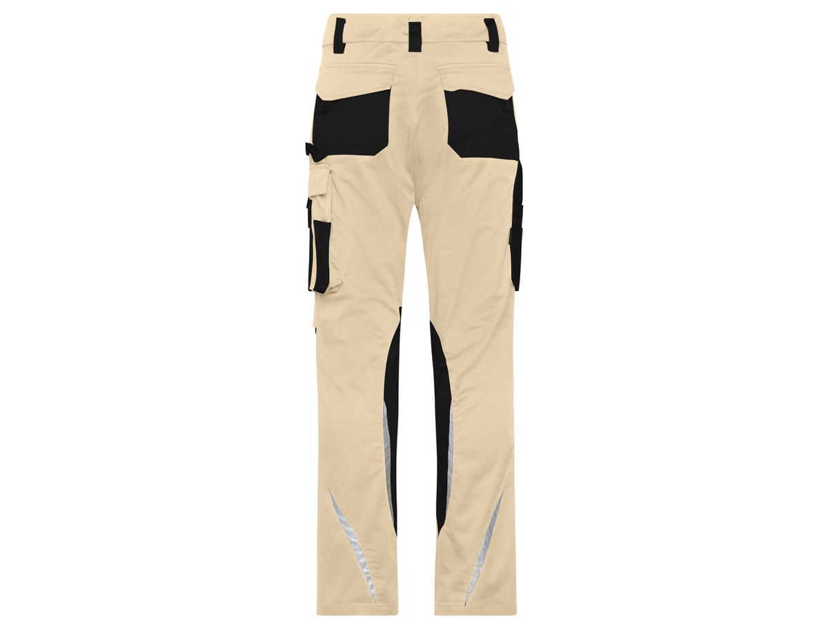 JN Workwear Pants Slim Line JN1832 stone/black Gr. 27