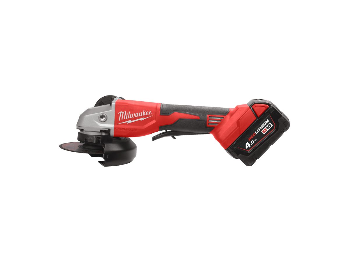 MILWAUKEE Akku-Winkelschleifer 125 mm M18 BLSAG125XPD-402X, 2x18V/4,0 Ah, Lade