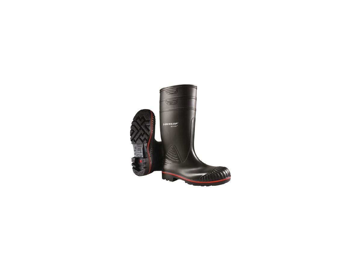 Dunlop Bau-Stiefel Acifort S5 Gr.49 schwarz nach EN ISO 20345 SRA