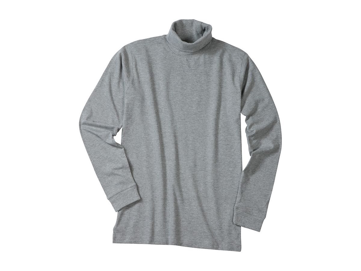 JN Rollneck Shirt JN183 100%BW, grey-heather, Größe 2XL