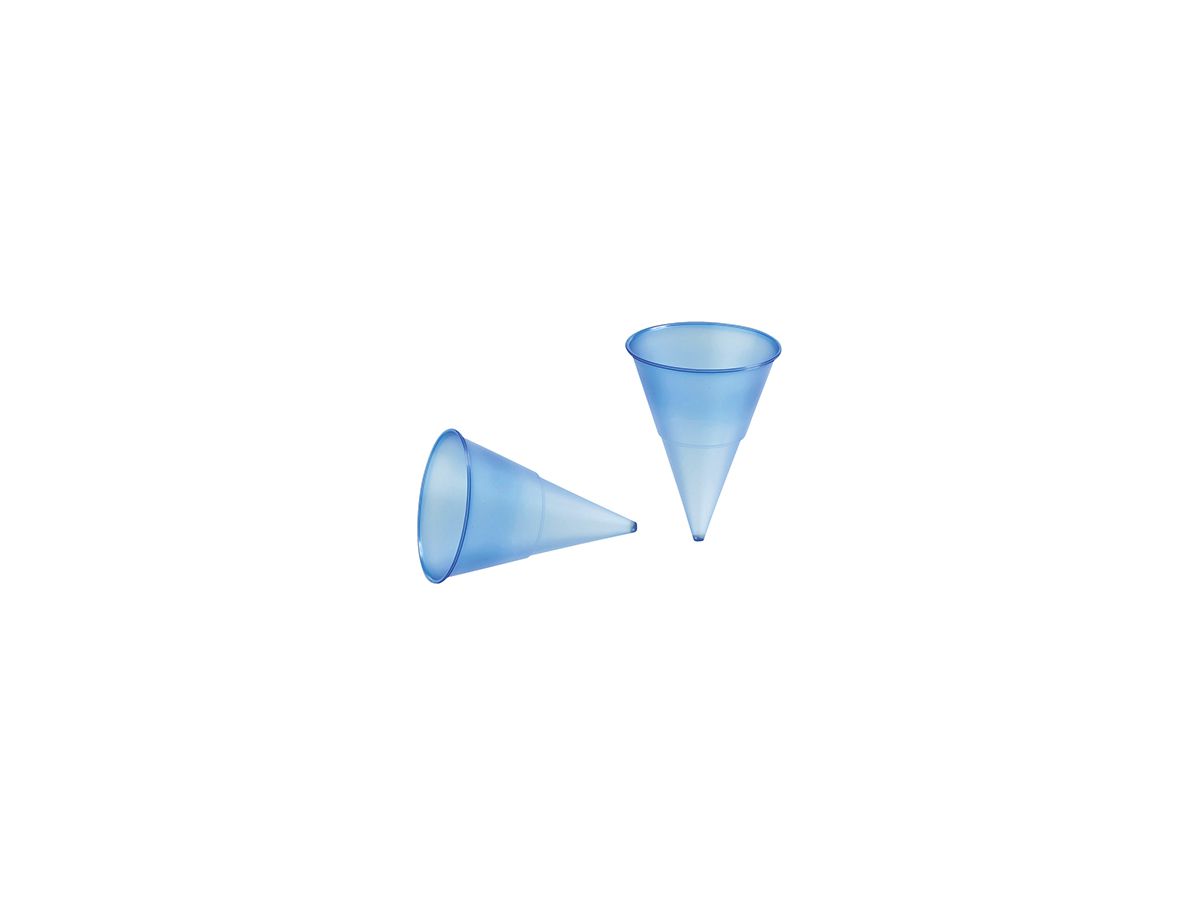 PAPSTAR Spitzbecher 19618 115ml PP blau 1.000 St./Pack.