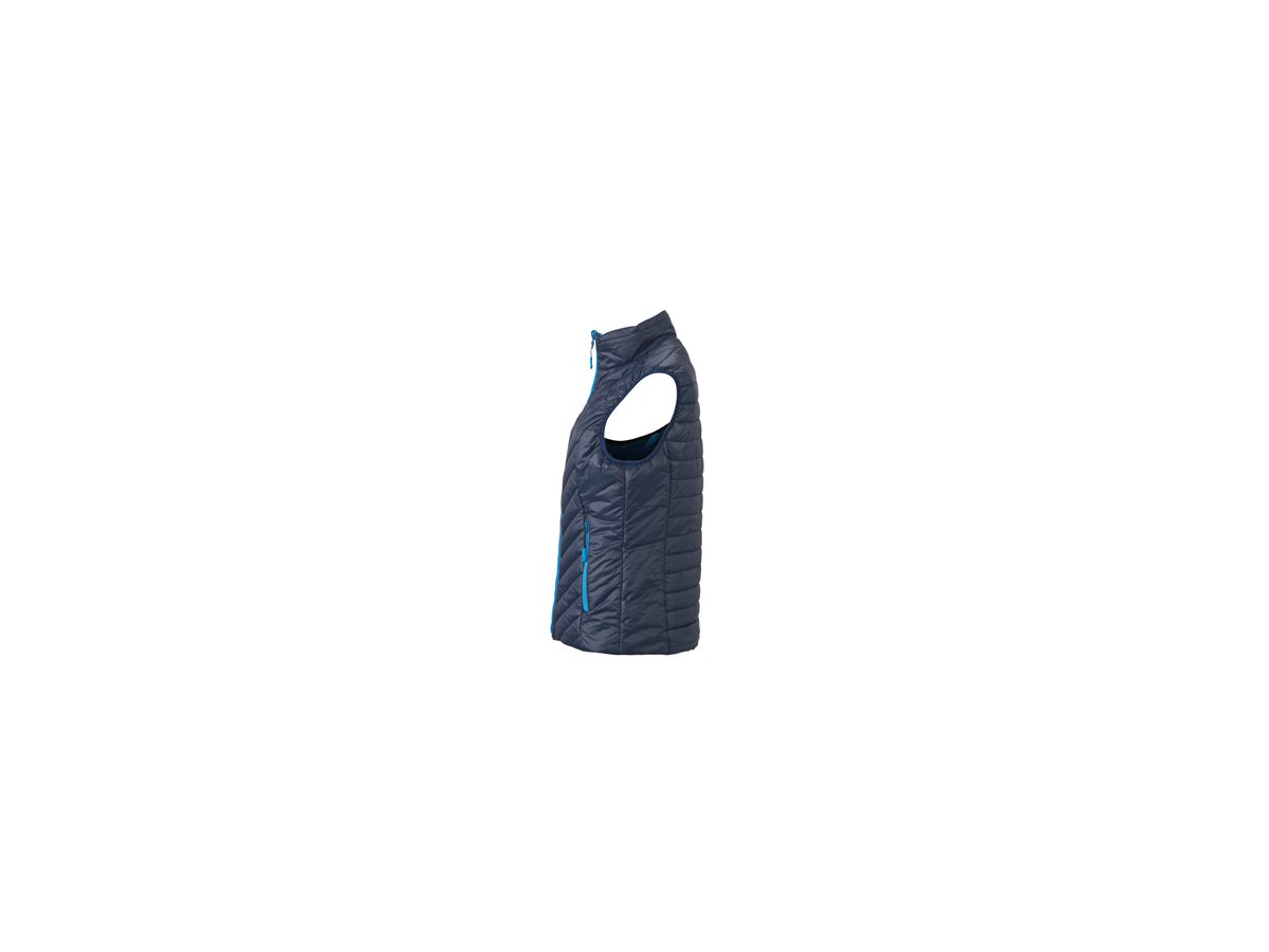 JN Ladies Lightweight Vest JN1089 100%PA, navy/aqua, Größe 2XL