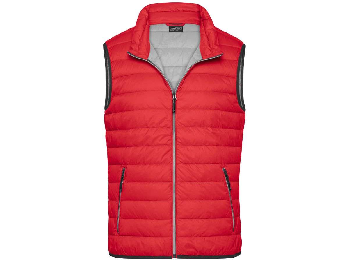 JN Men's Down Vest JN1138 red/silver, Größe 3XL