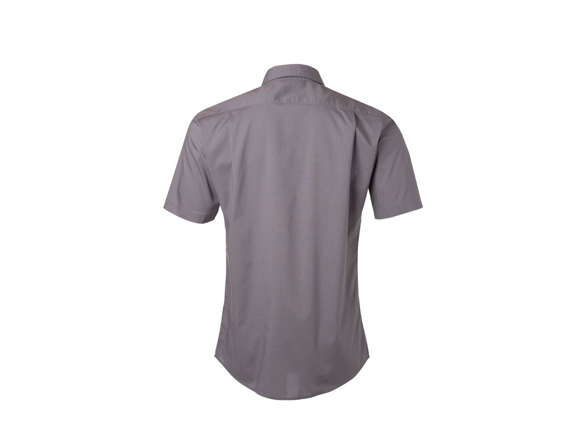 JN Men's Shirt Shortsleeve Poplin JN680 steel, Größe XL