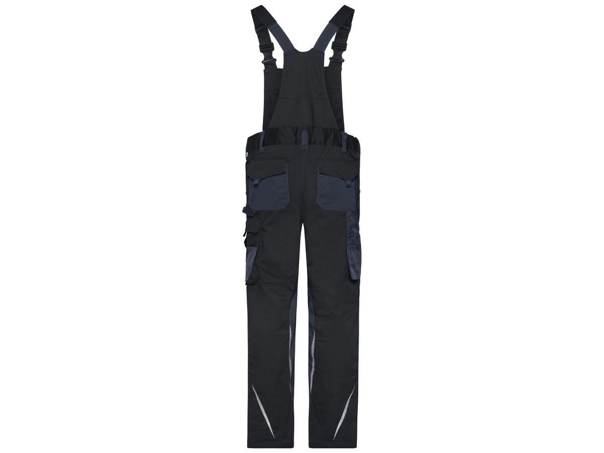 JN Workwear Pants with Bib JN1833 black/carbon Gr. 28