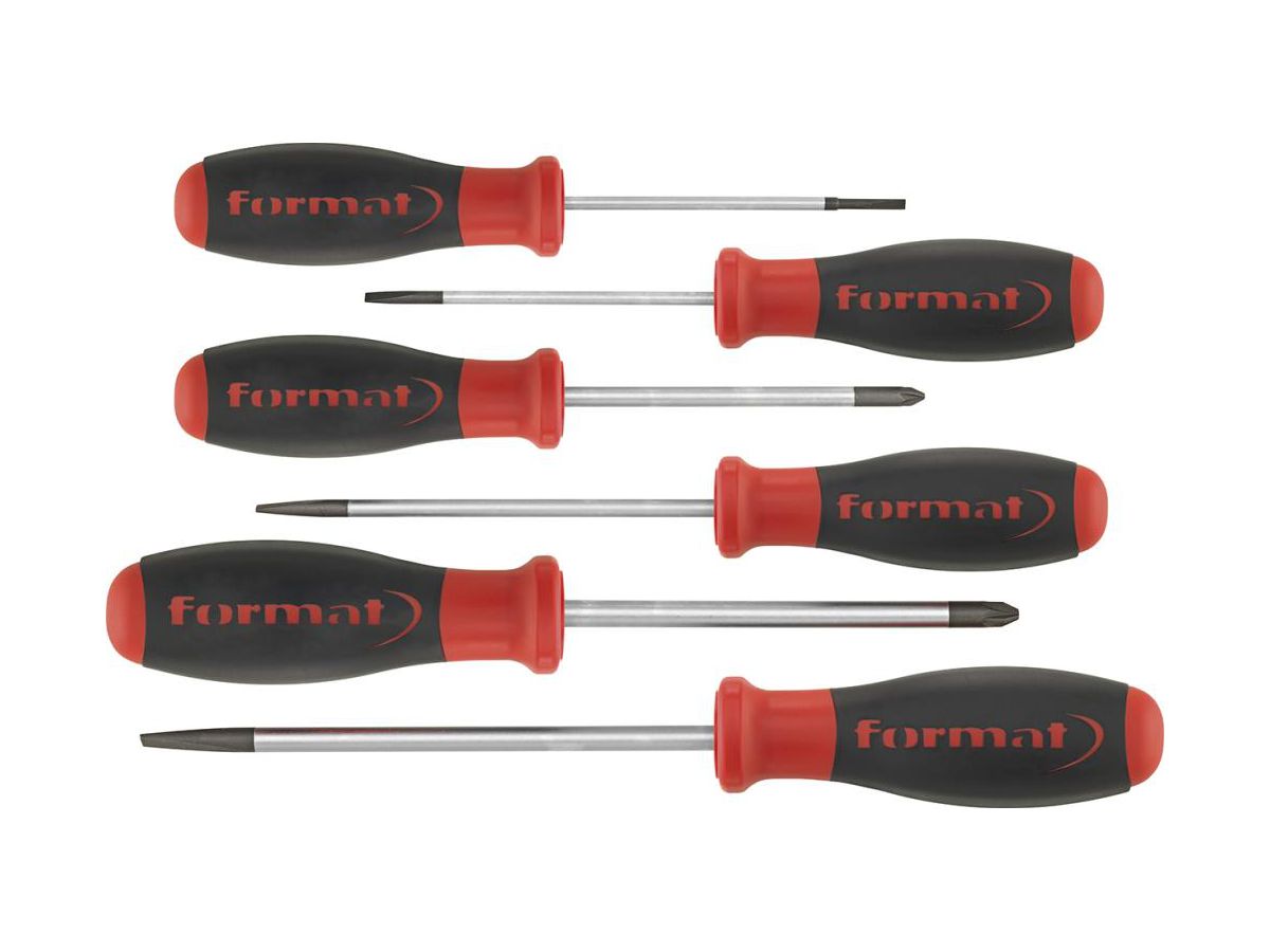 Screwdriver set 6pc round PZ FORMAT