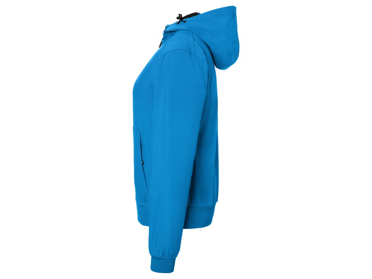 JN Damen Kapuzen-Softshell-Jacke JN1145 blue/black, Größe XS