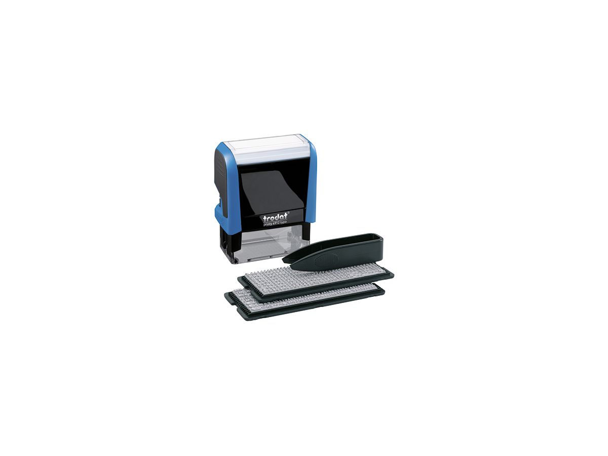 trodat Textstempel Typo Printy 4912 typo 47x18mm schwarz/blau