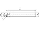 Quadrant cutter VHM TiALN R 2.0mm FORMAT