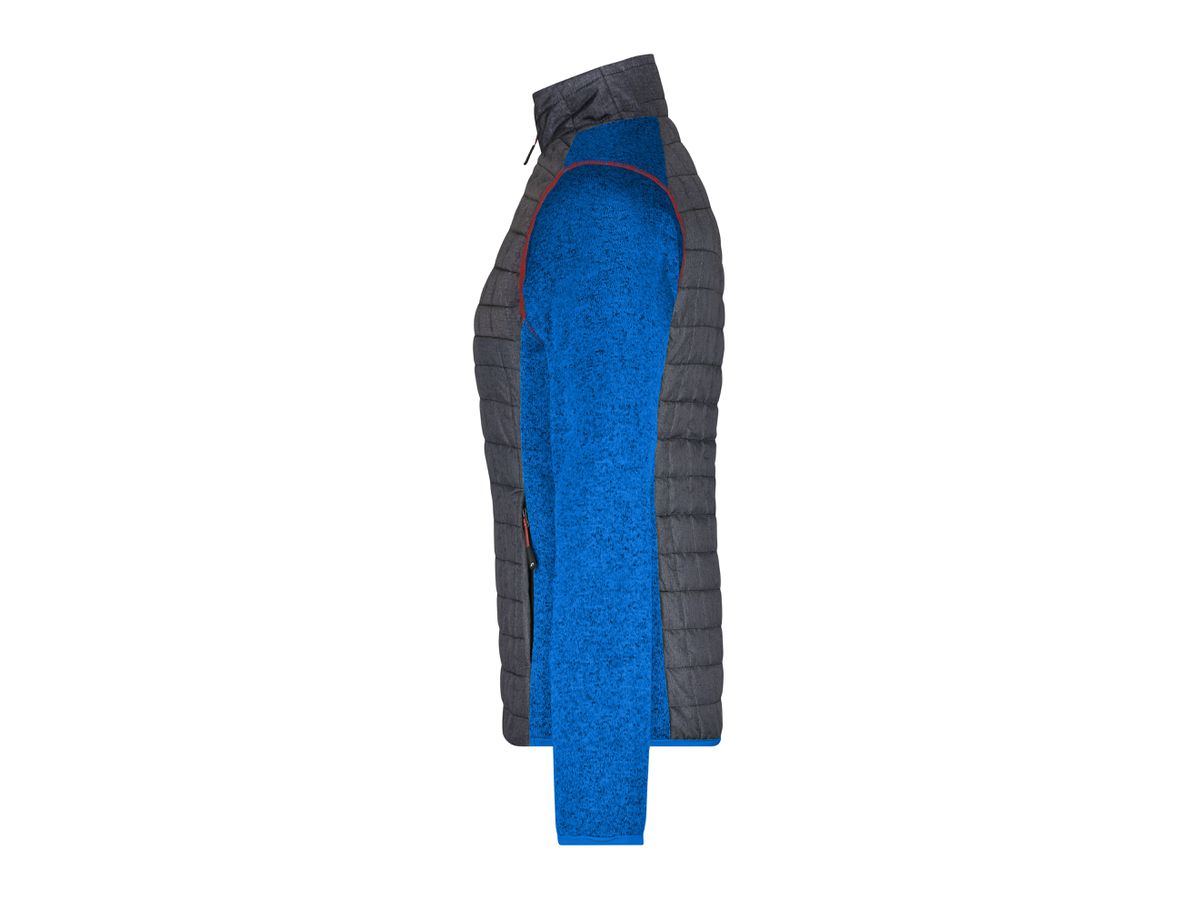 JN Ladies' Knitted Hybrid Jacket JN741 royal-melange/anthracite-melange Gr. XL