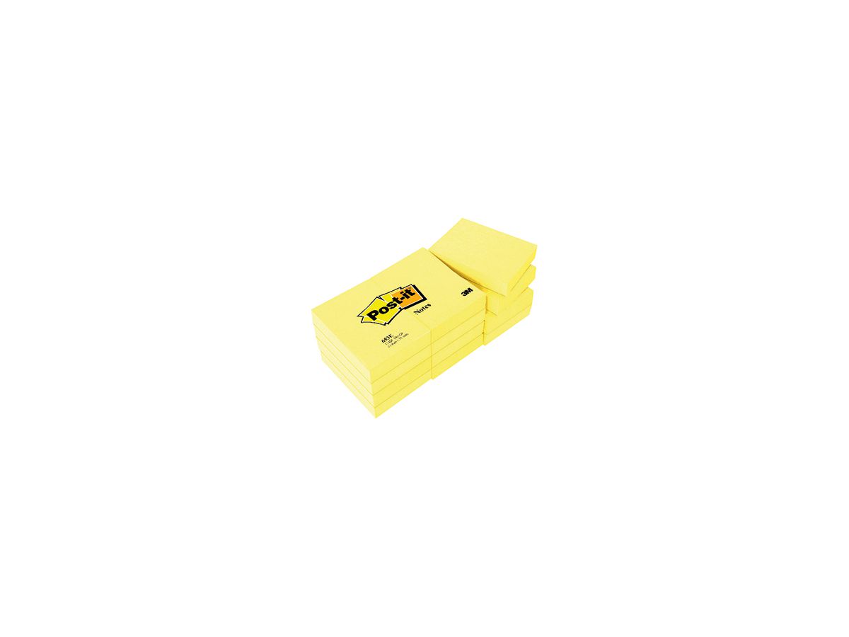 Post-it Haftnotiz Notes 653E 38x51mm gelb 12 St./Pack.