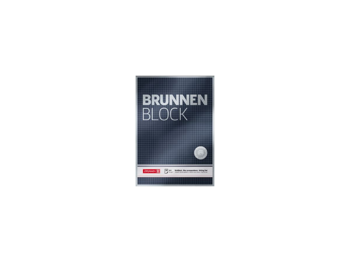 BRUNNEN Briefblock BRUNNEN BLOCK 1052828 A4 90g kar. sw