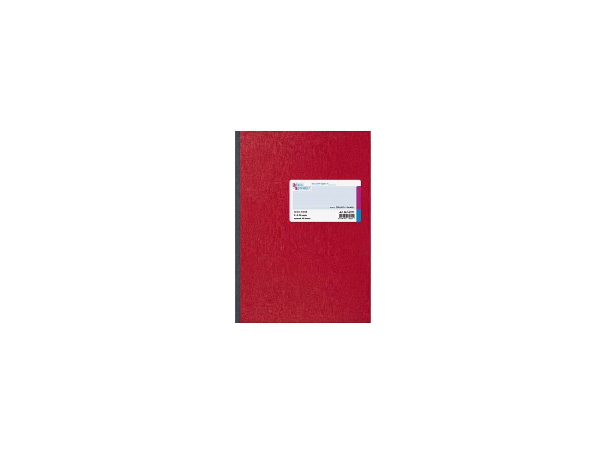 König&Ebhardt Kladde 8614271 DIN A4 kariert 48Blatt rot