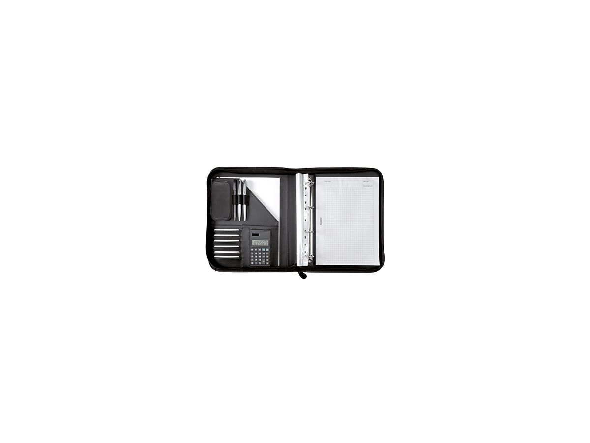 Alassio Schreibmappe RICCIONE 30040 28,5x35,7x4,5cm Lederimitat schwarz