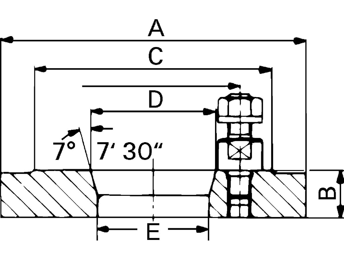 RÖHM Gussflansch DIN55027/22