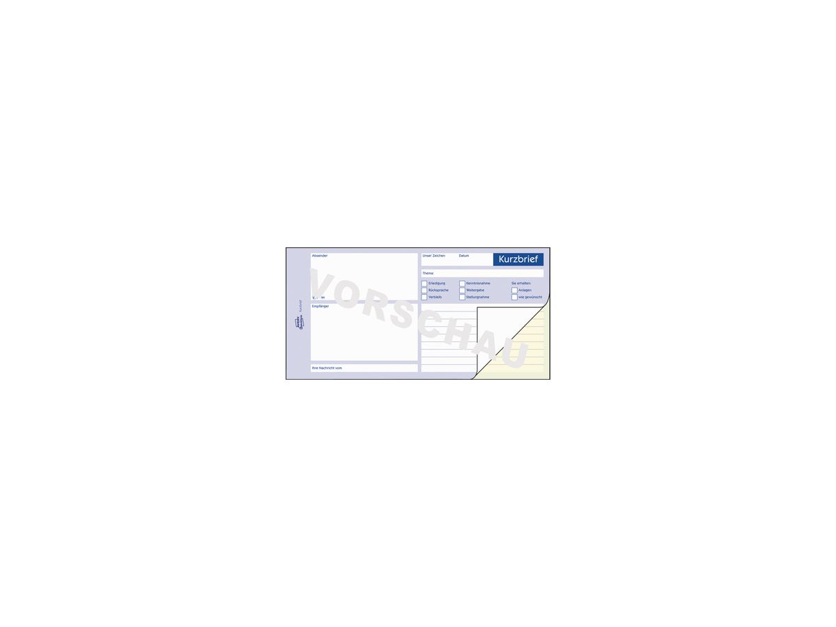 Avery Zweckform Kurzbrief 1741 1/3 DIN A4 2x40Blatt