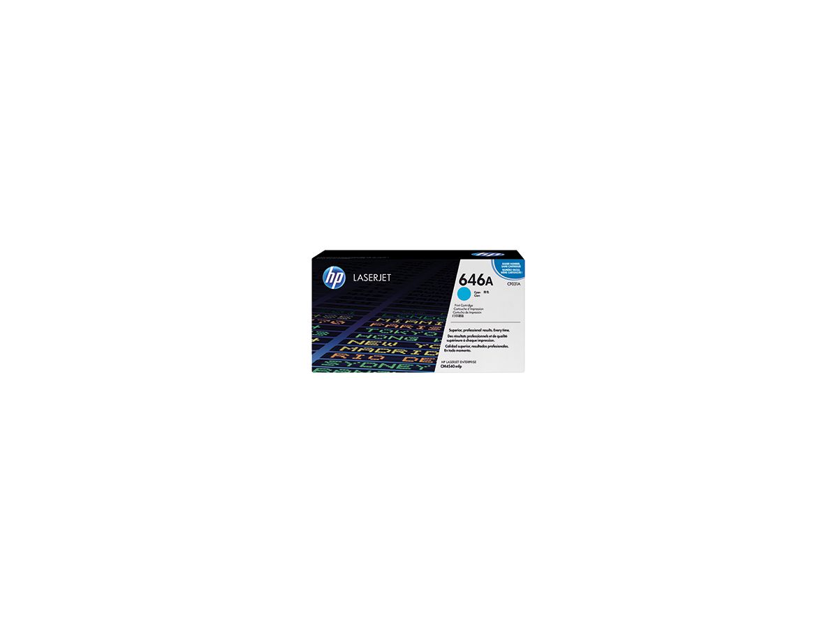 HP Toner CF031A 646A 12.500Seiten cyan