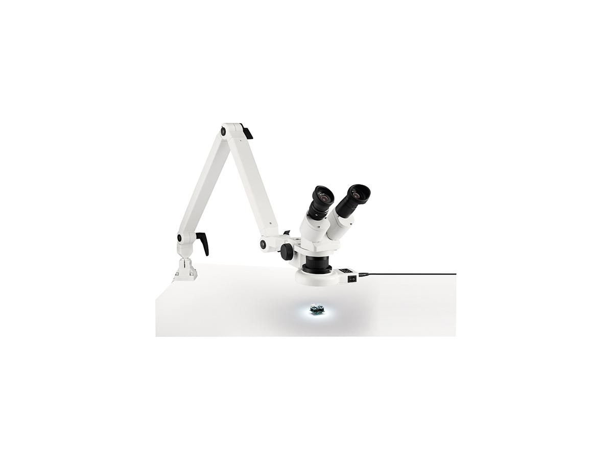 ESCHENBACH Auflicht-Stereo-Mikroskop mit Federgelenkarm 10x/20x