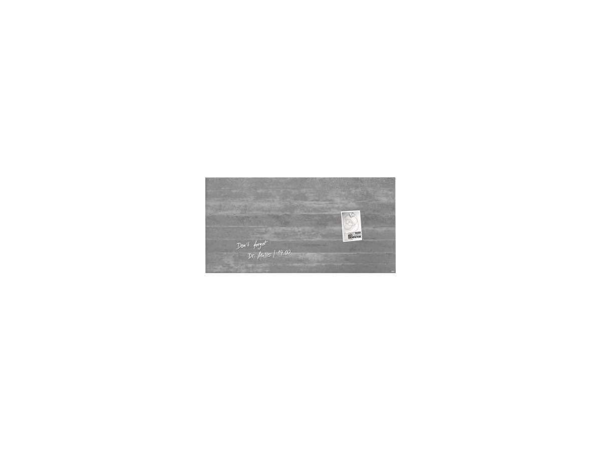 Sigel Multifunktionstafel artverum GL148 910x460x15mm Sichtbeton grau