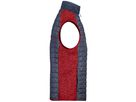 JN Men's Knitted Hybrid Vest JN740 red-melange/anthracite-melange Gr. XL