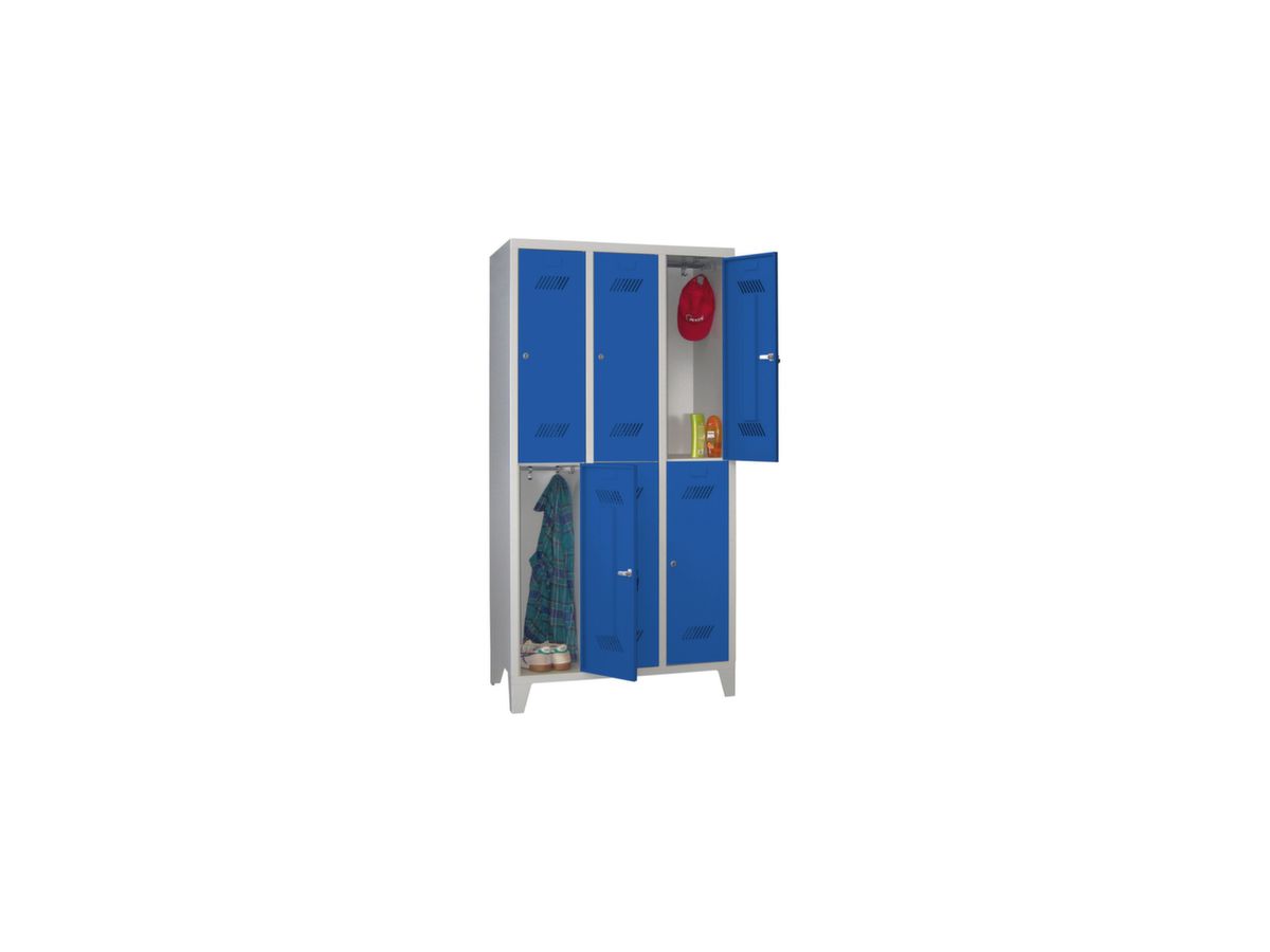 C+P locker met dubbele afdeling Evolo H 1850 x B 900 x D 500 mm
