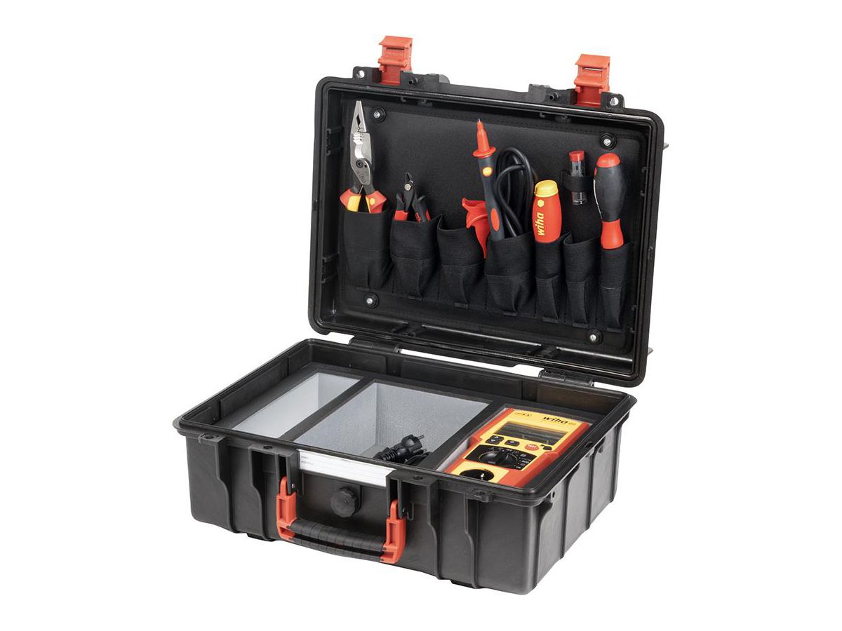 WIHA Gerätetester Set PAT one mit Werkzeug und Zubehör im Koffer