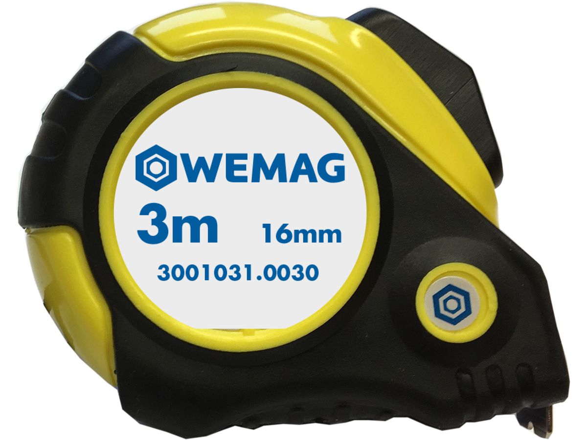 WEMAG Taschen-Bandmaß ABS 3 m x 16 mm