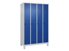 C+P Garderobenschrank CLASSIC, Füße 1950x1200x500mm, 7035/5012, 4 Abteile