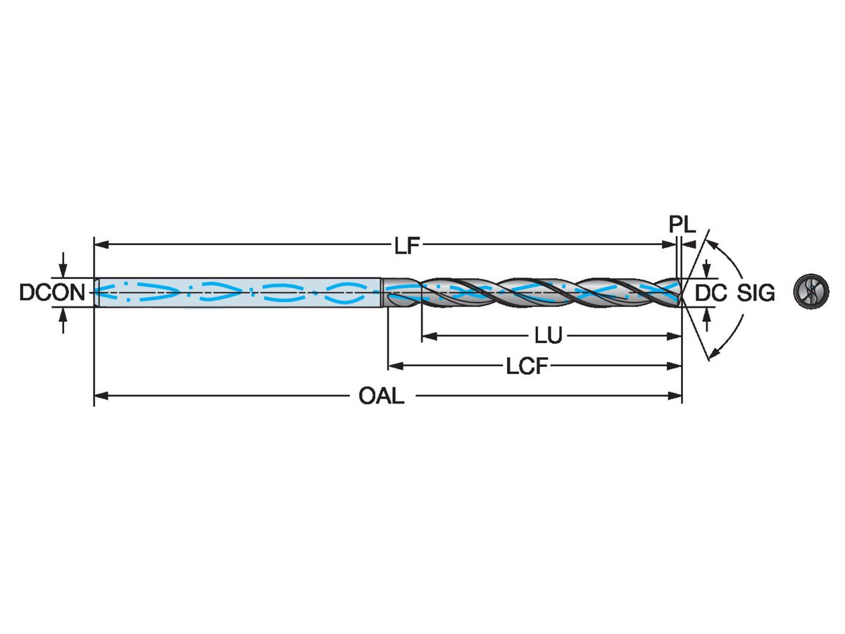 COROMANT CoroDrill 862-GM VHM-Mikrobohrer 862.1-3000-270A1-GMX2BM