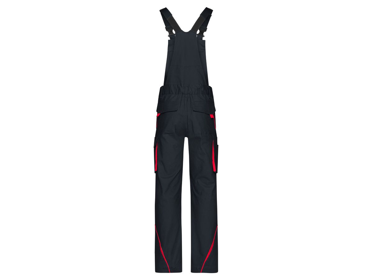 JN Funktionelle Latzhose JN848 carbon/red, Größe 52