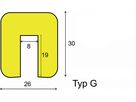Warn- und Schutzprofil Typ G 1000mm, ge/sw