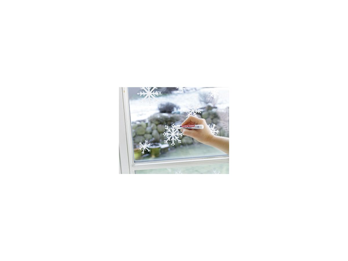 edding Windowmarker 4095 4-4095049 2-3mm Rundspitze weiß