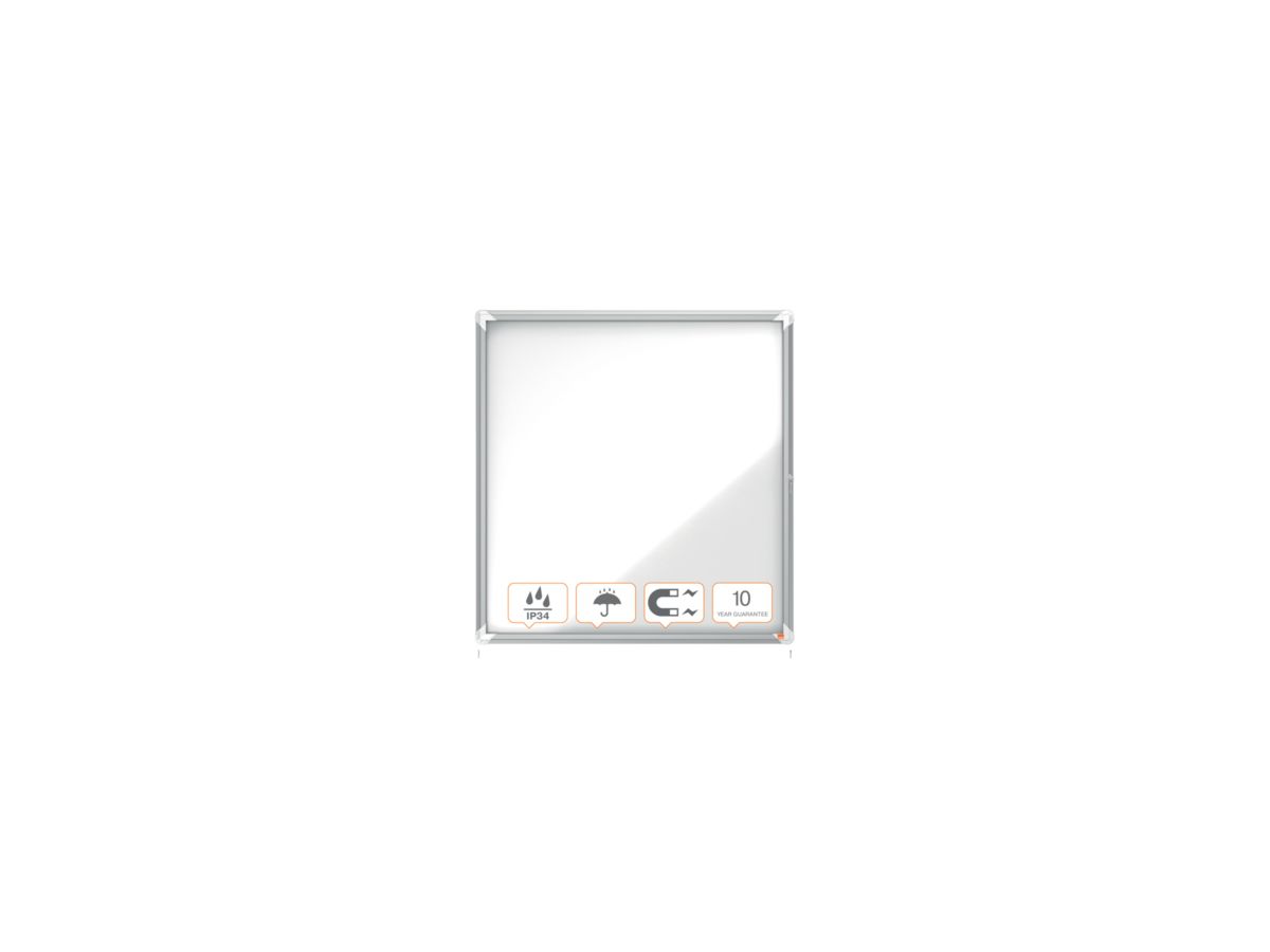 Nobo Schaukasten 1902581 97,2x100x4,5cm 12xDIN A4 silber