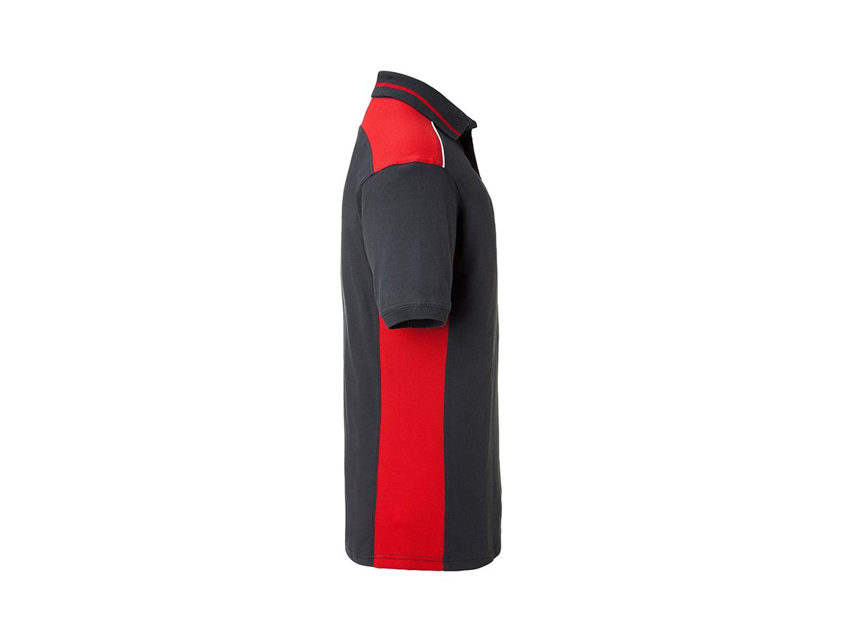 JN Men's Workwear Polo - COLOR - JN858 carbon/red, Größe M