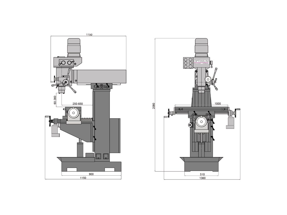 OPTImill MT50E / 400V / 3Ph Fräsmaschine