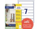 Avery Zweckform Ordneretikett LR4760-10 RC 38x192mm weiß