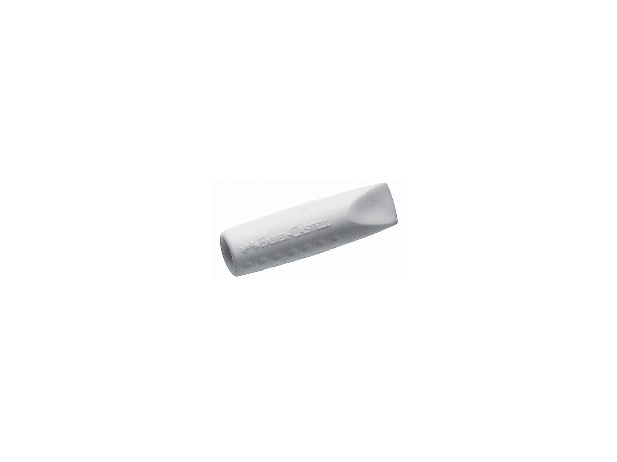 Faber-Castell Radierer Eraser CAP GRIP 2001 grau/weiß 2 St./Pack.