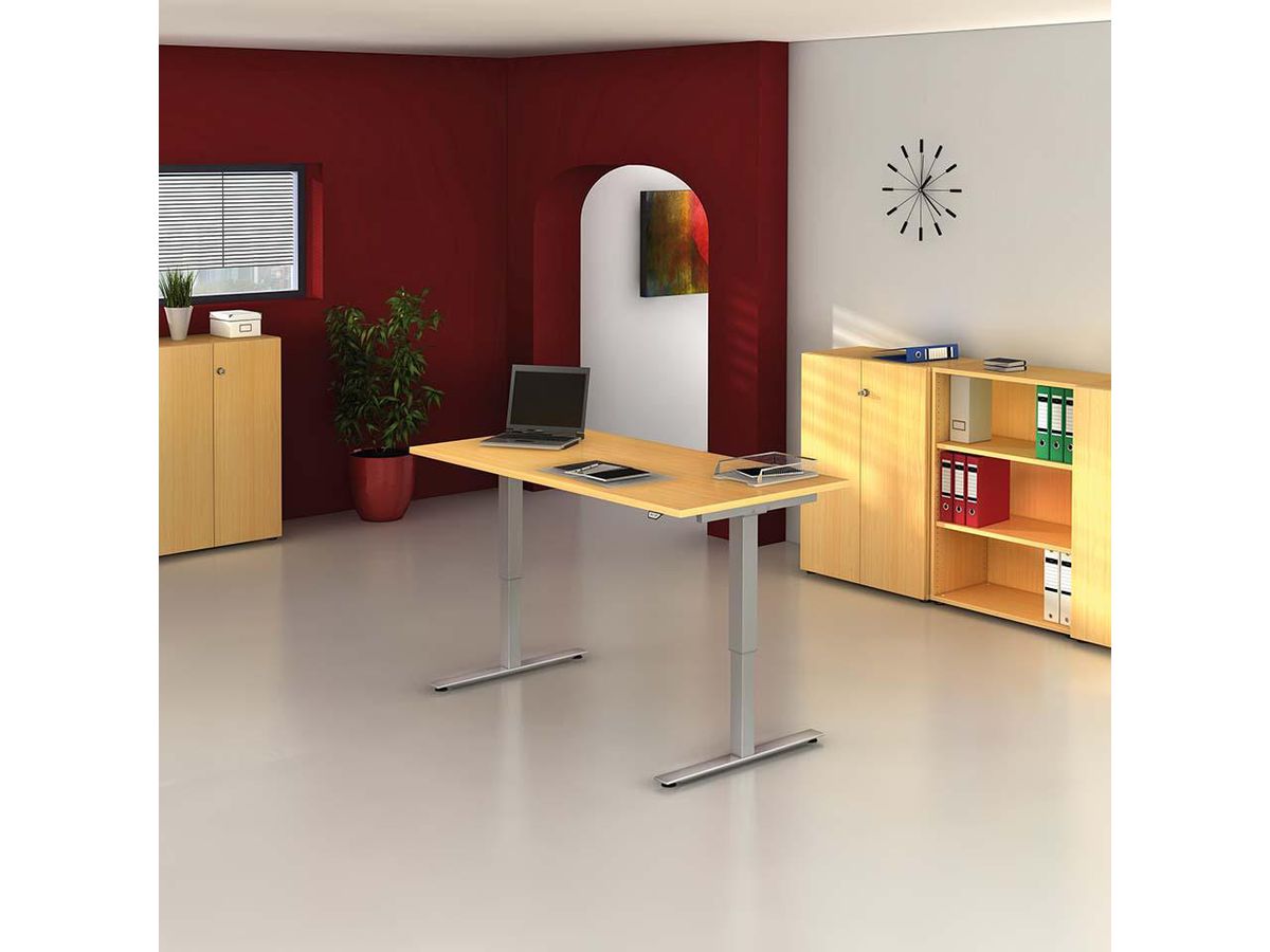 Hammerbacher Schreibtisch VXMST12/6/S 120x80cm buche