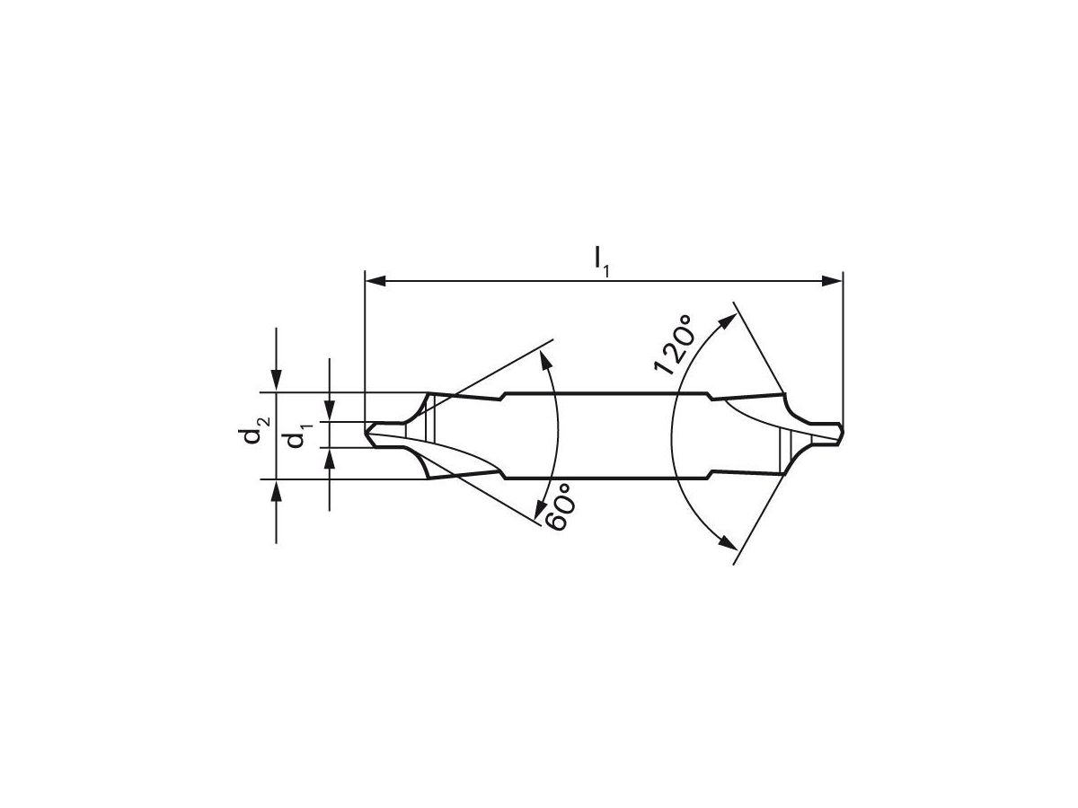 FORMAT Zentrierbohrer DIN333 - B HSS 120 Grad geschliffen