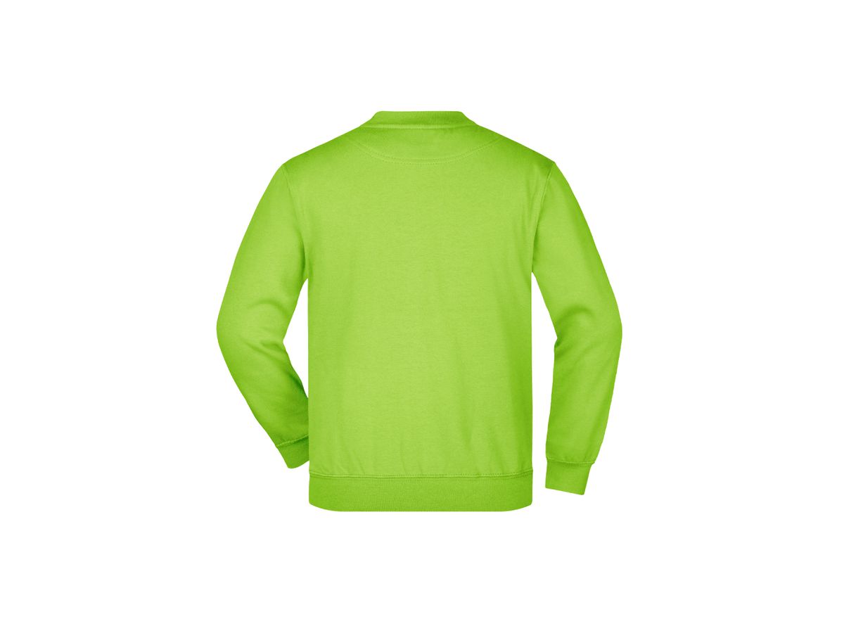 JN Round-Sweat Heavy Junior JN040K 80%BW/20%PES, lime-green, Größe XS