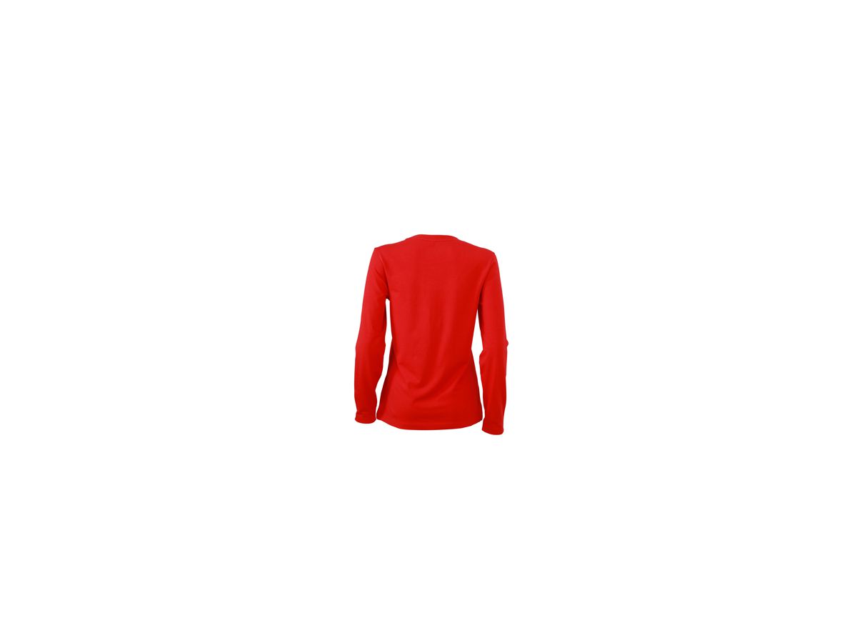 JN Ladies Stretch Shirt lang JN927 95%BW/5%EL, red, Größe S